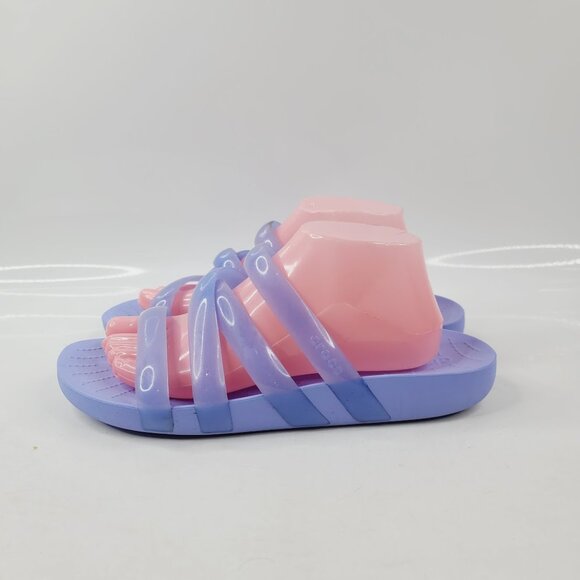 Crocs Women's Blue Moon Jelly Splash Glossy Starppy Flat Sandal Size US 11 - Picture 2 of 7